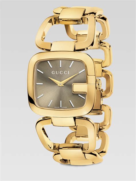 gucci rectangle watch gold|Gucci gold bracelet watch women's.